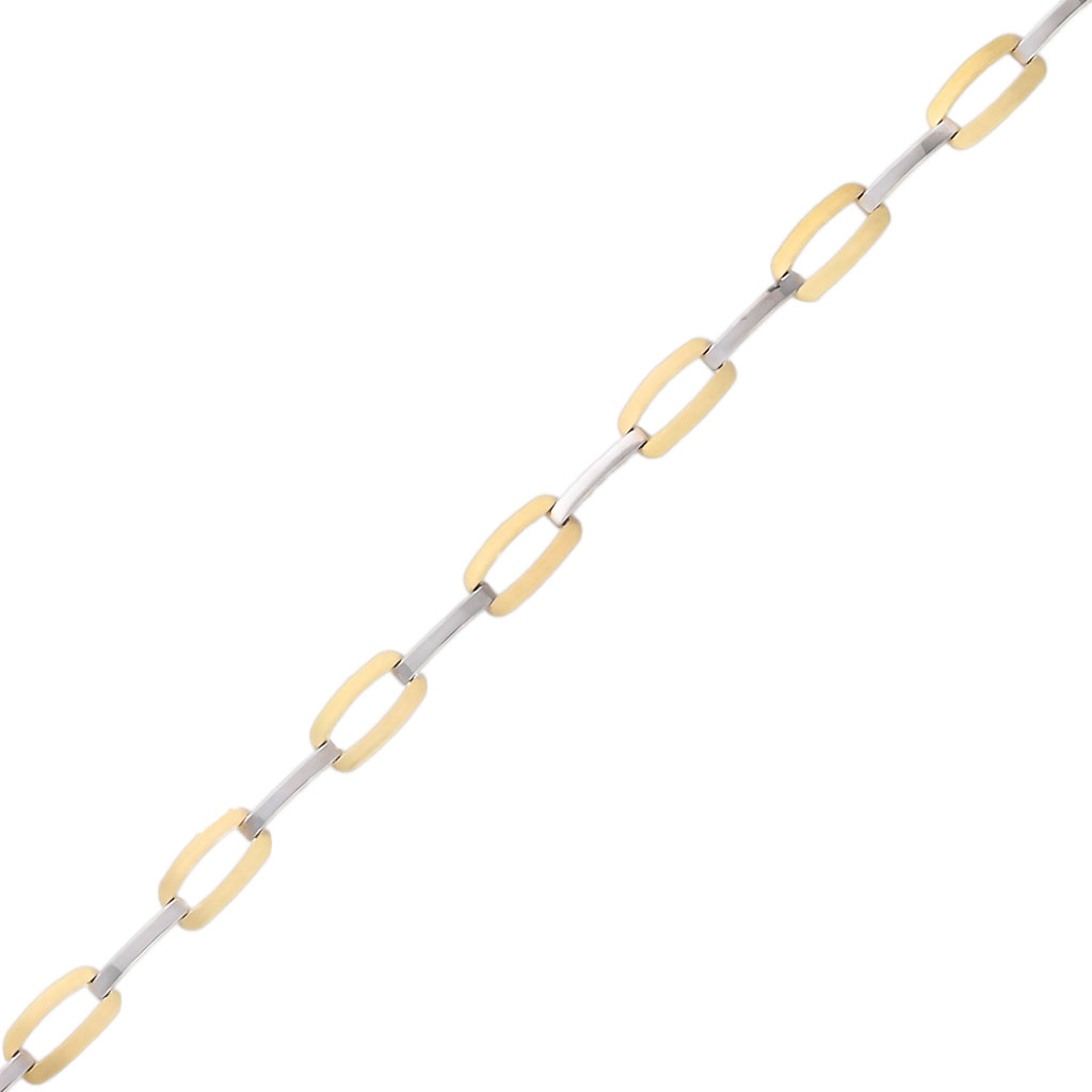 PULSERA ORO 18KL BICOLOR TROQUELADA