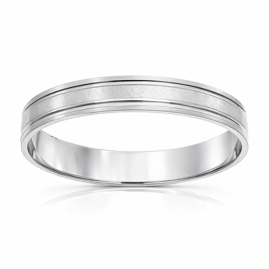 ALIANZA ORO BLANCO 18KL - 3.50MM