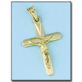 CRUZ EN ORO DE 18KL CON CRISTO - 21X33MM