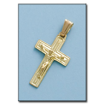 CRUZ EN ORO DE 18KL CON CRISTO - 21X35MM