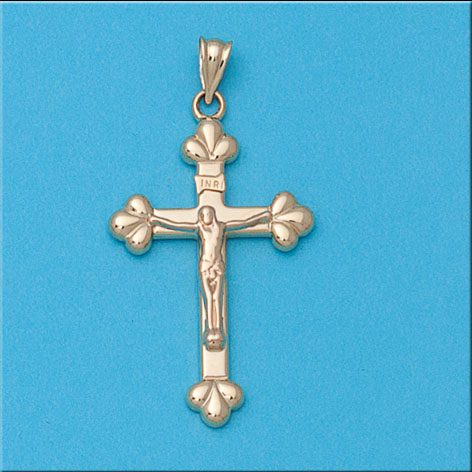 CRUZ EN ORO DE 18KL CON CRISTO - 22X36MM