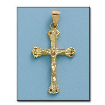 CRUZ EN ORO DE 18KL CON CRISTO - 22X36MM