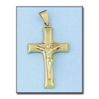 CRUZ EN ORO DE 18KL CON CRISTO - 23X38MM