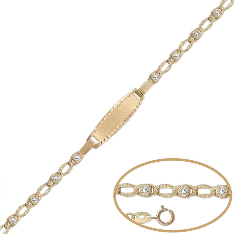 PULSERA ORO 18KL CIRCONITAS - 13CM