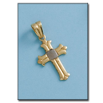 CRUZ ORO 18KL BICOLOR - 14X23MM