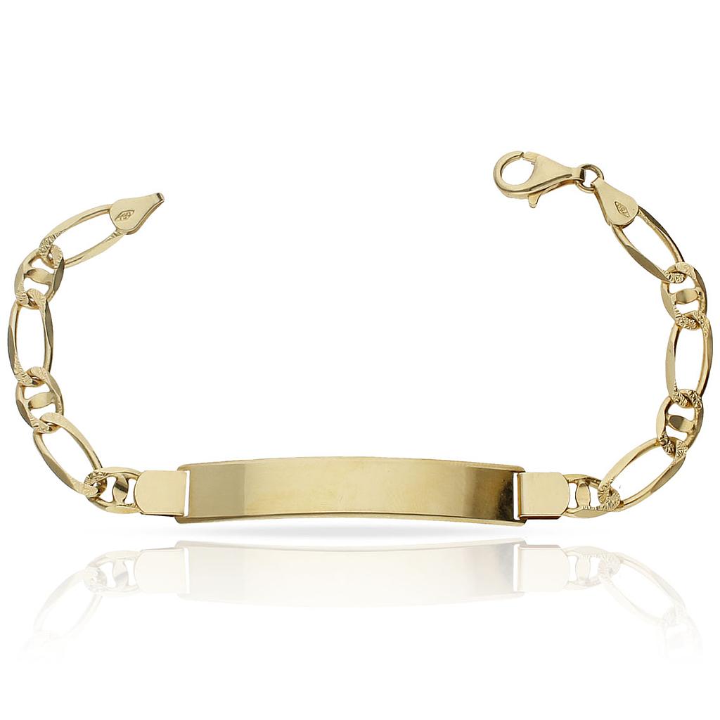 PULSERA ORO 18KL FUNDIDA PLACA