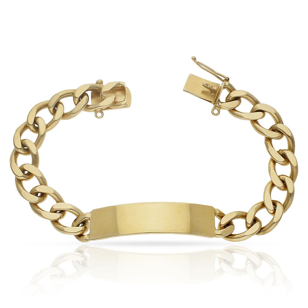 PULSERA ORO 18KL FUNDIDA PLACA