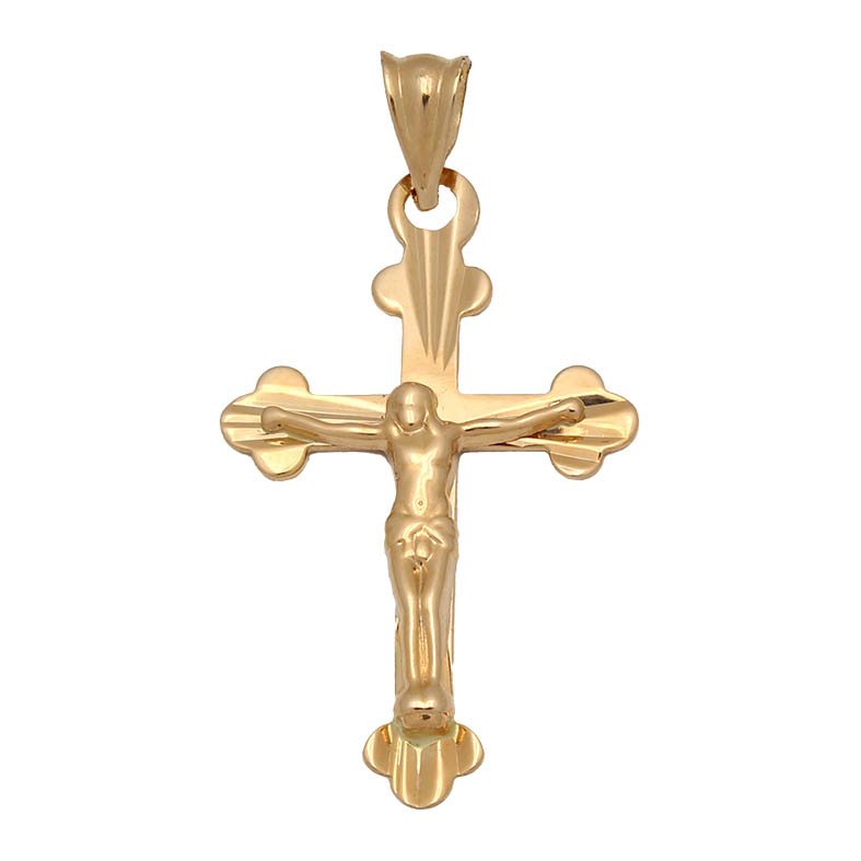 CRUZ ORO 18KL CON CRISTO - 17X28MM