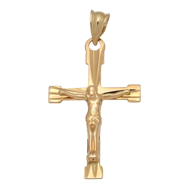 CRUZ ORO 18KL CON CRISTO - 17X28MM