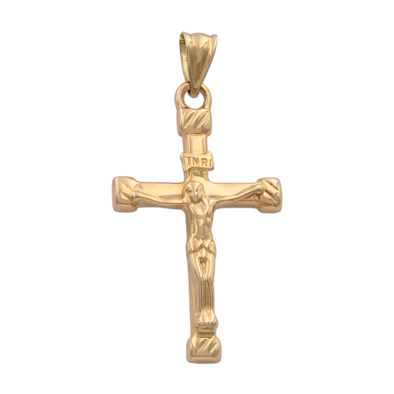 CRUZ ORO 18KL CON CRISTO - 17X28MM