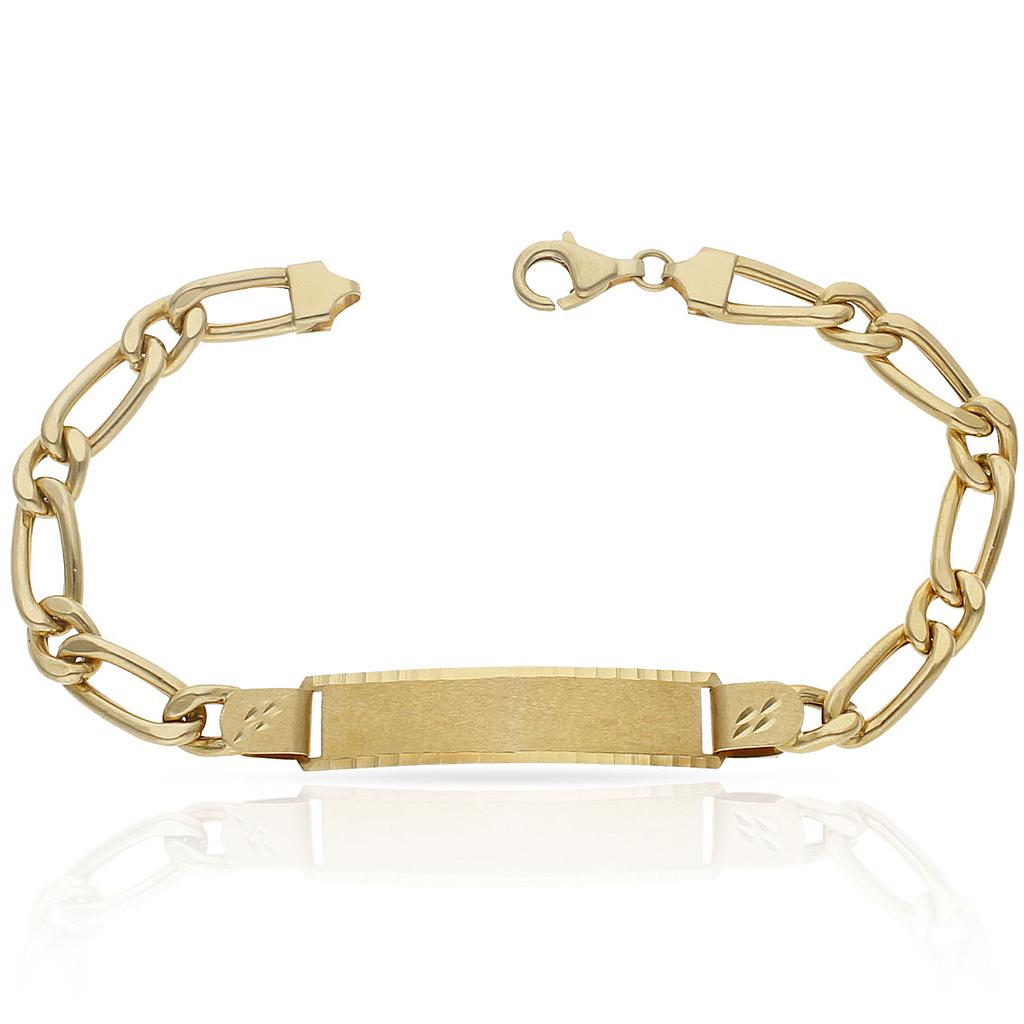 PULSERA ORO 18KL HUECA 1x1 PLACA