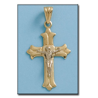 CRUZ ORO 18KL CON CRISTO - 22X36MM