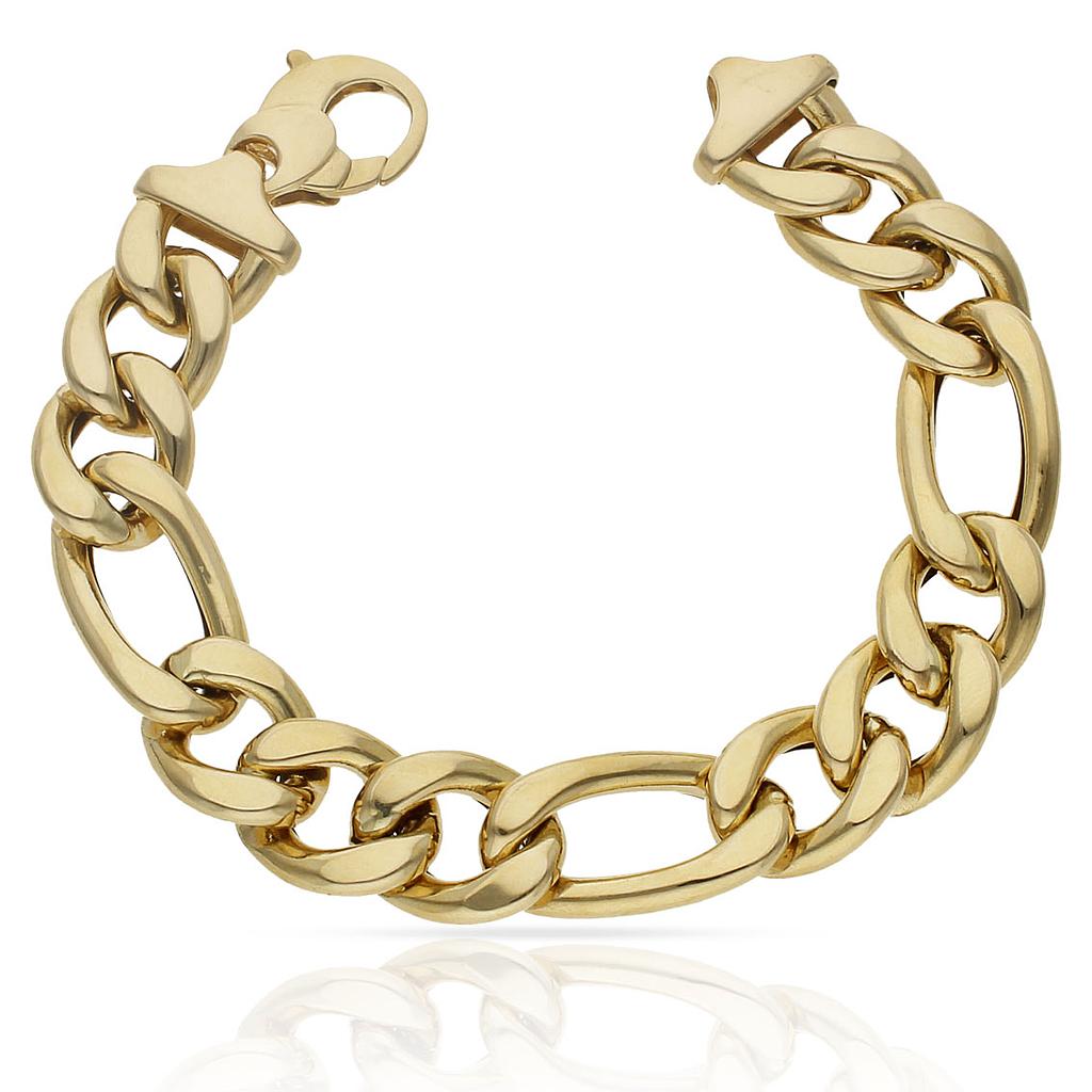 PULSERA ORO 18KL HUECA 3x1