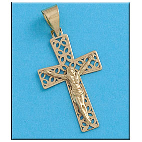 CRUZ ORO 18KL CON CRISTO DE 16X27MM