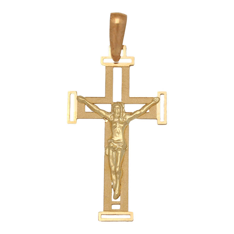 CRUZ ORO 18KL CON CRISTO DE 16X28MM 