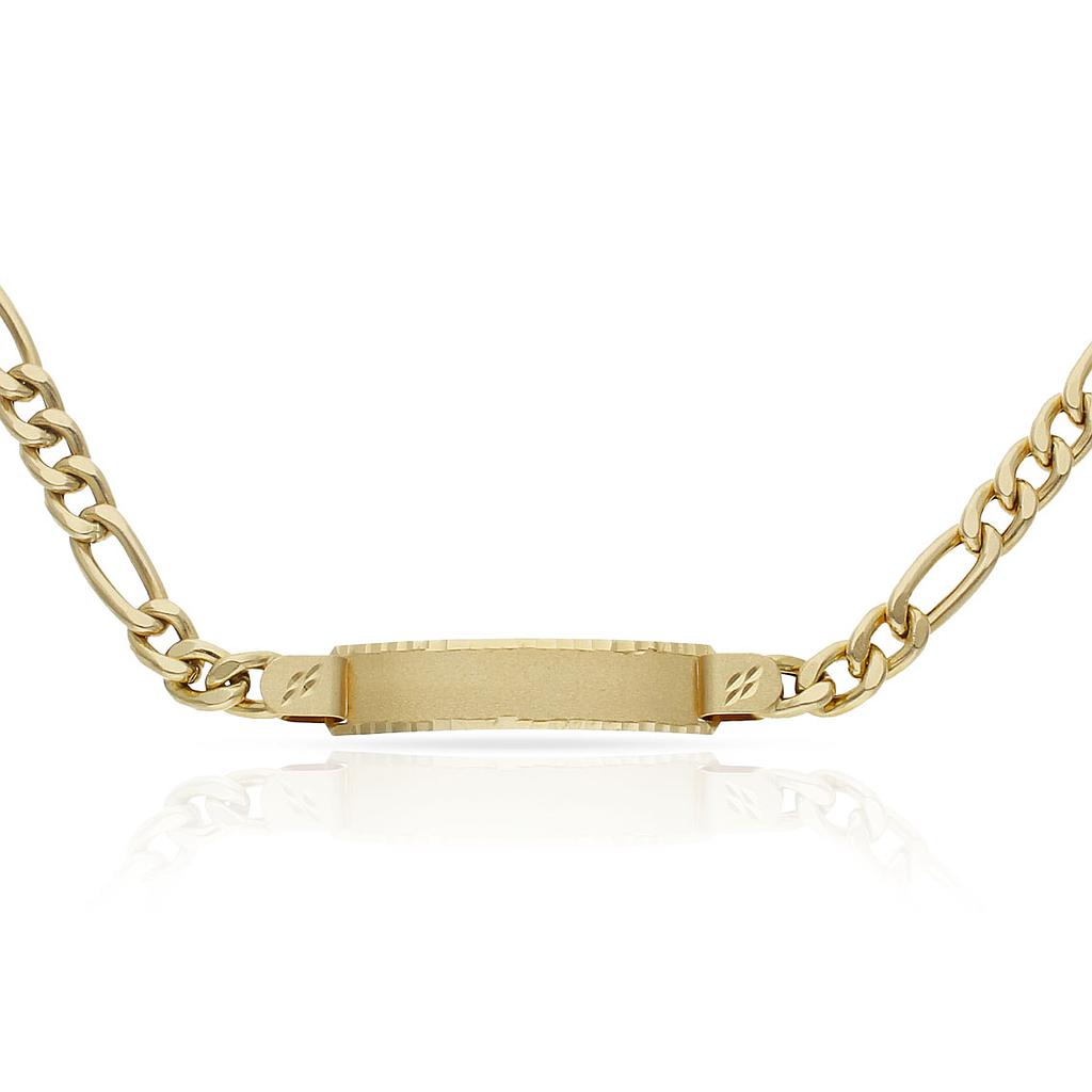 PULSERA ORO 18KL HUECA 3x1 PLACA