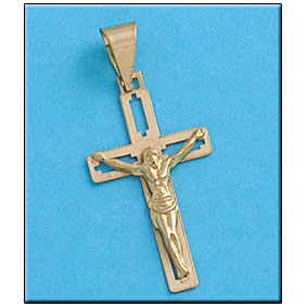 CRUZ ORO 18KL CRISTO - 15X21MM