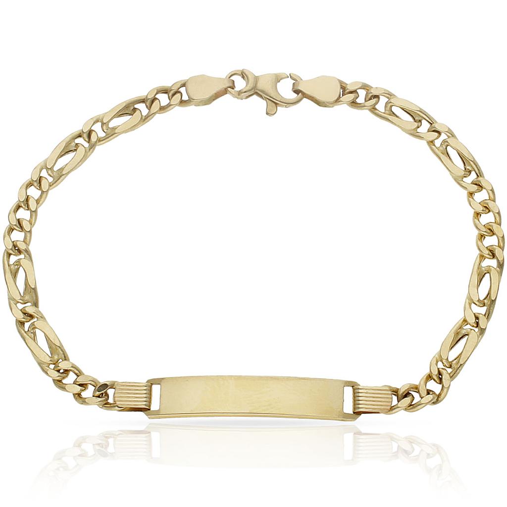 PULSERA ORO 18KL HUECA PLACA