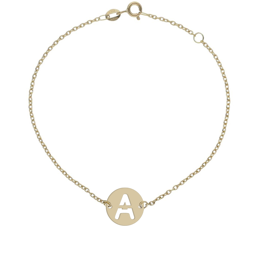 PULSERA ORO 18KL LETRA - 12MM