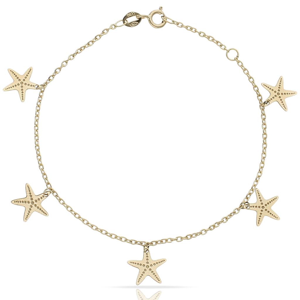 PULSERA ORO 18KL MINI CHARMS ESTRELLA DE MAR