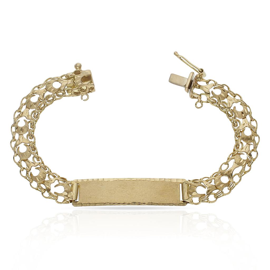 PULSERA ORO 18KL PRINCESA PLACA - 9MM
