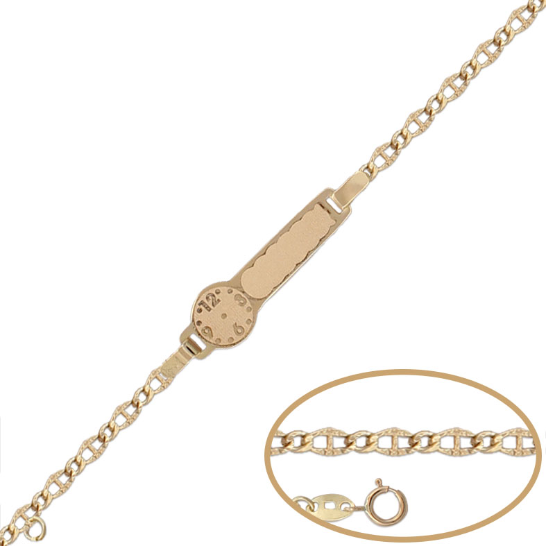 PULSERA ORO 18KL RELOJ - 13CM