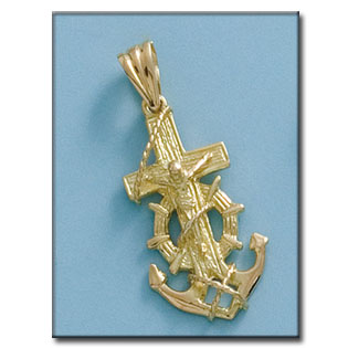 CRUZ ORO DE 18KL MARINERA CRISTO-16X29MM