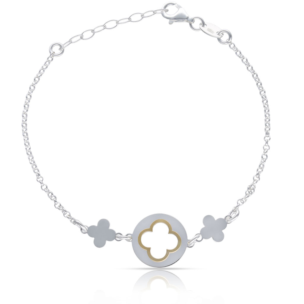 PULSERA PLATA 925MM 3 TREBOLES