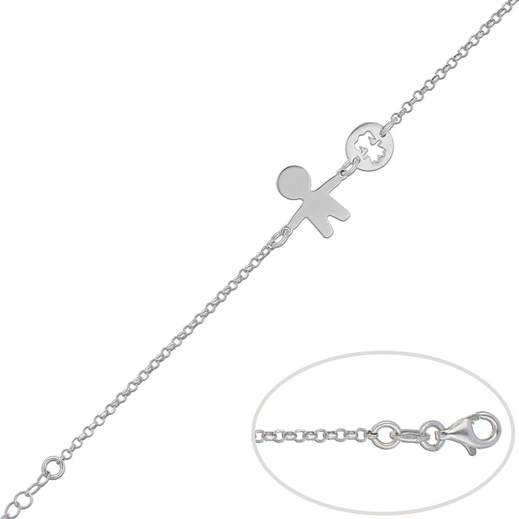 PULSERA PLATA 925MM NIÑA + NIÑO