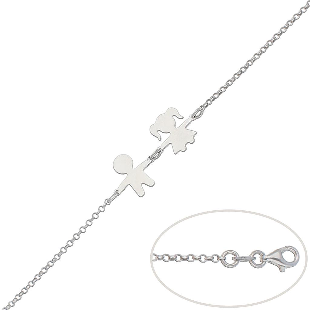 PULSERA PLATA 925MM NIÑO + NIÑA