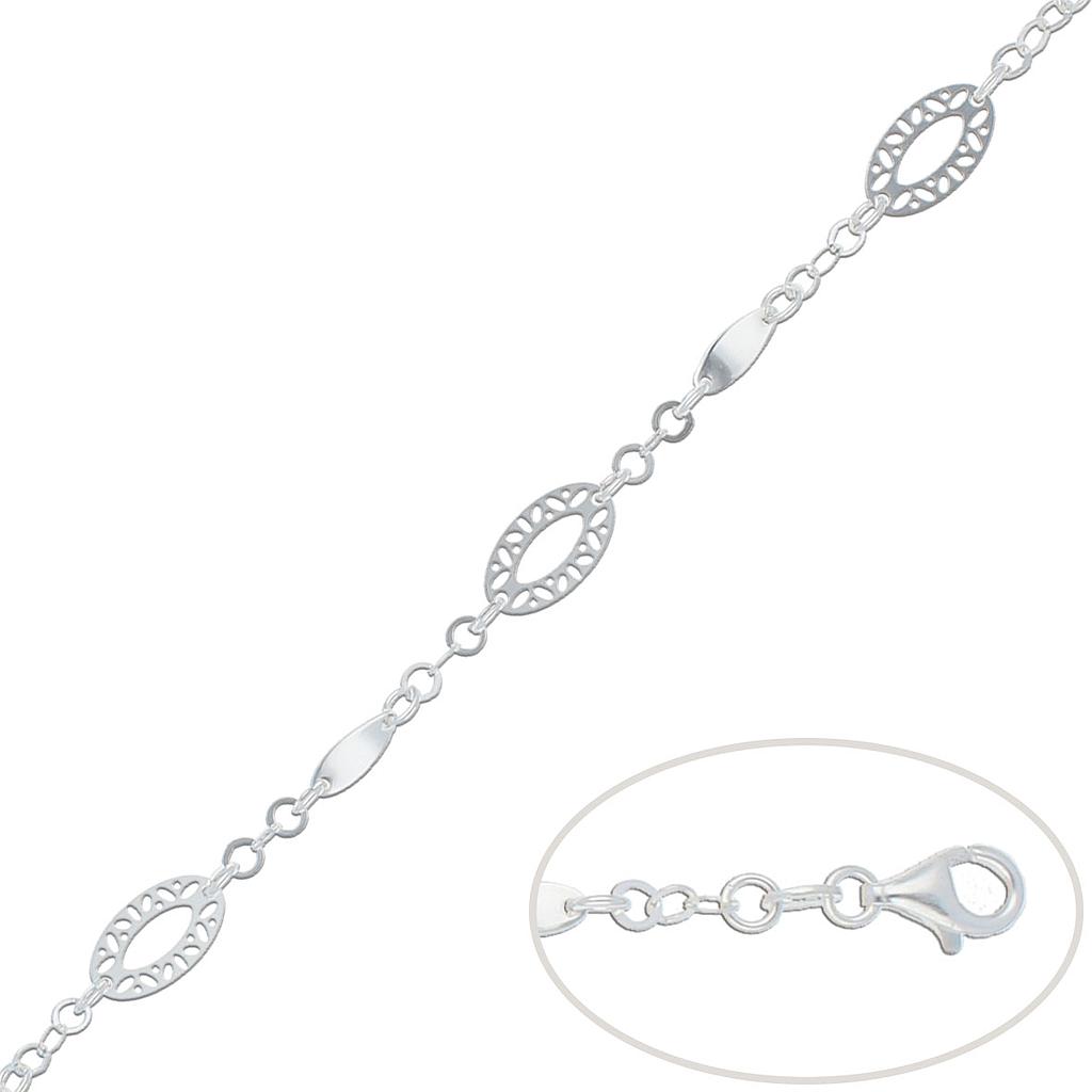 PULSERA PLATA 925MM OVALO