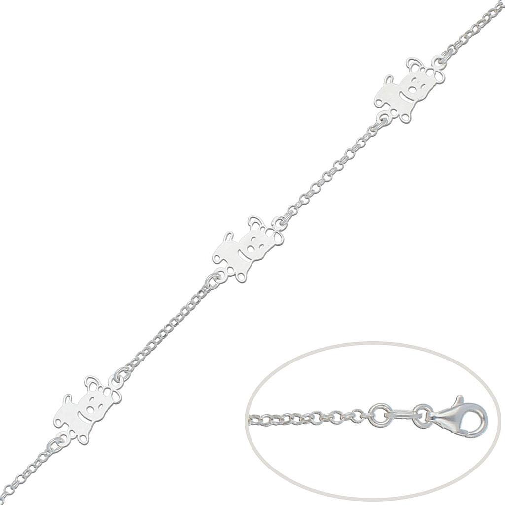 PULSERA PLATA 925MM PERROS