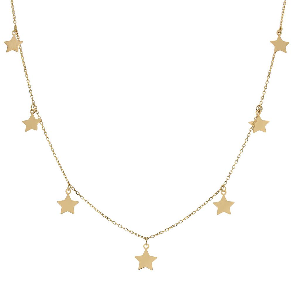 GARGANTILLA ORO 18KL CHARMS ESTRELLAS