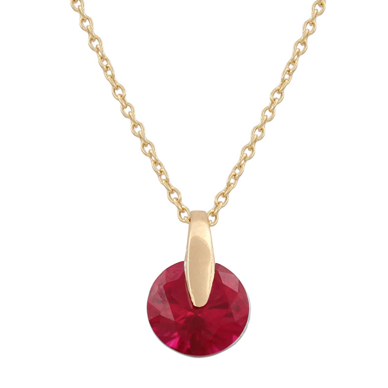 GARGANTILLA ORO 18KL PIEDRA ROJA