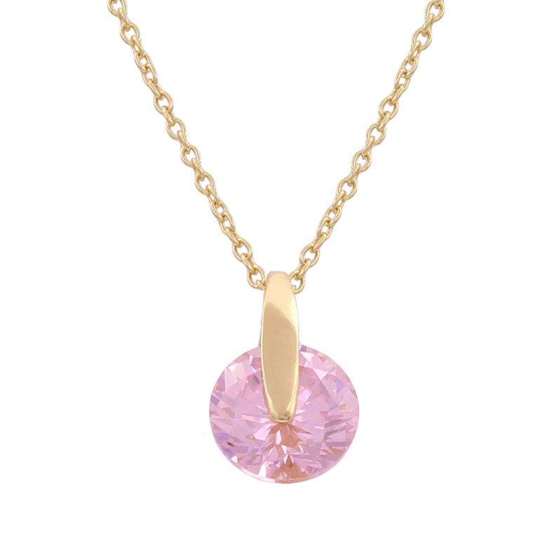 GARGANTILLA ORO 18KL PIEDRA ROSA