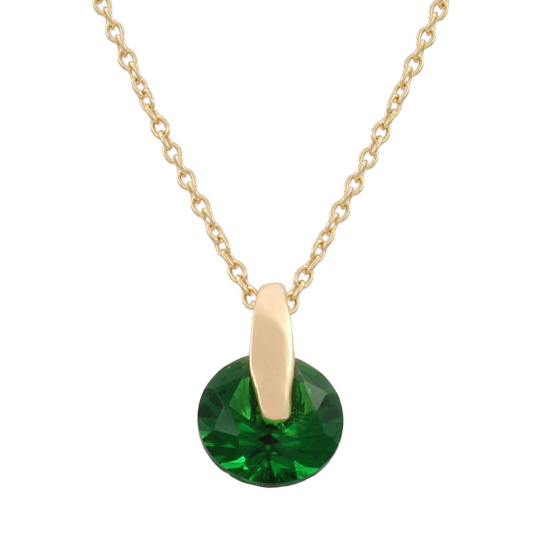 GARGANTILLA ORO 18KL PIEDRA VERDE