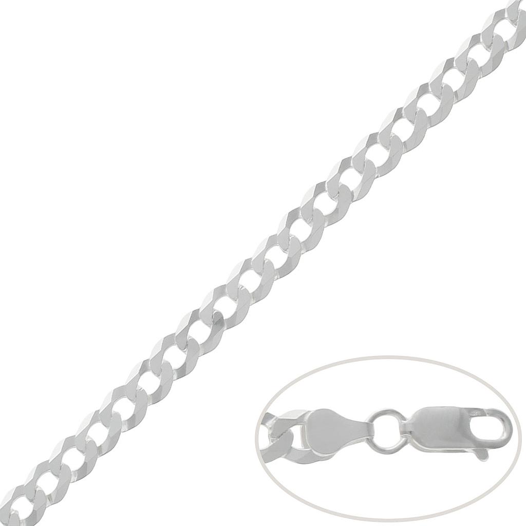 CADENA PLATA 925MM BARBADA - 7MM