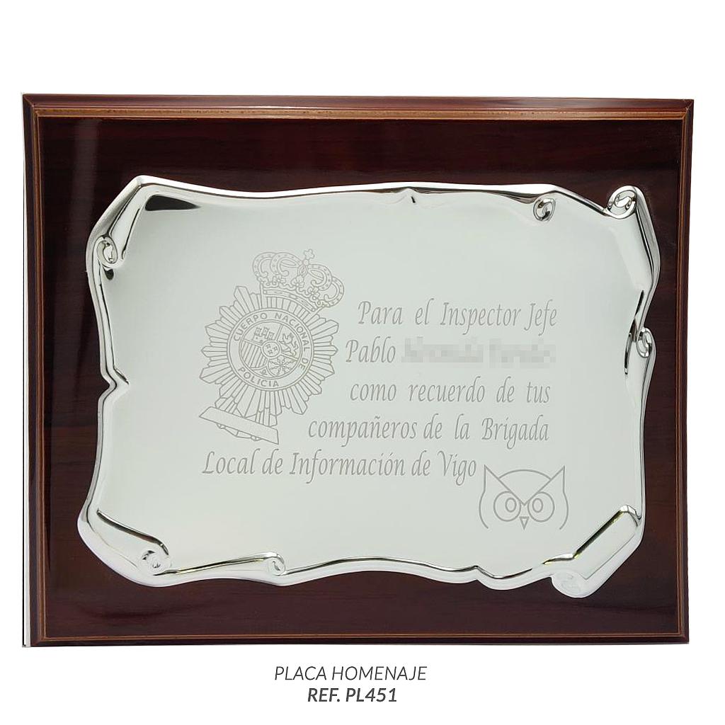 GRABACION PLACA HOMENAJE