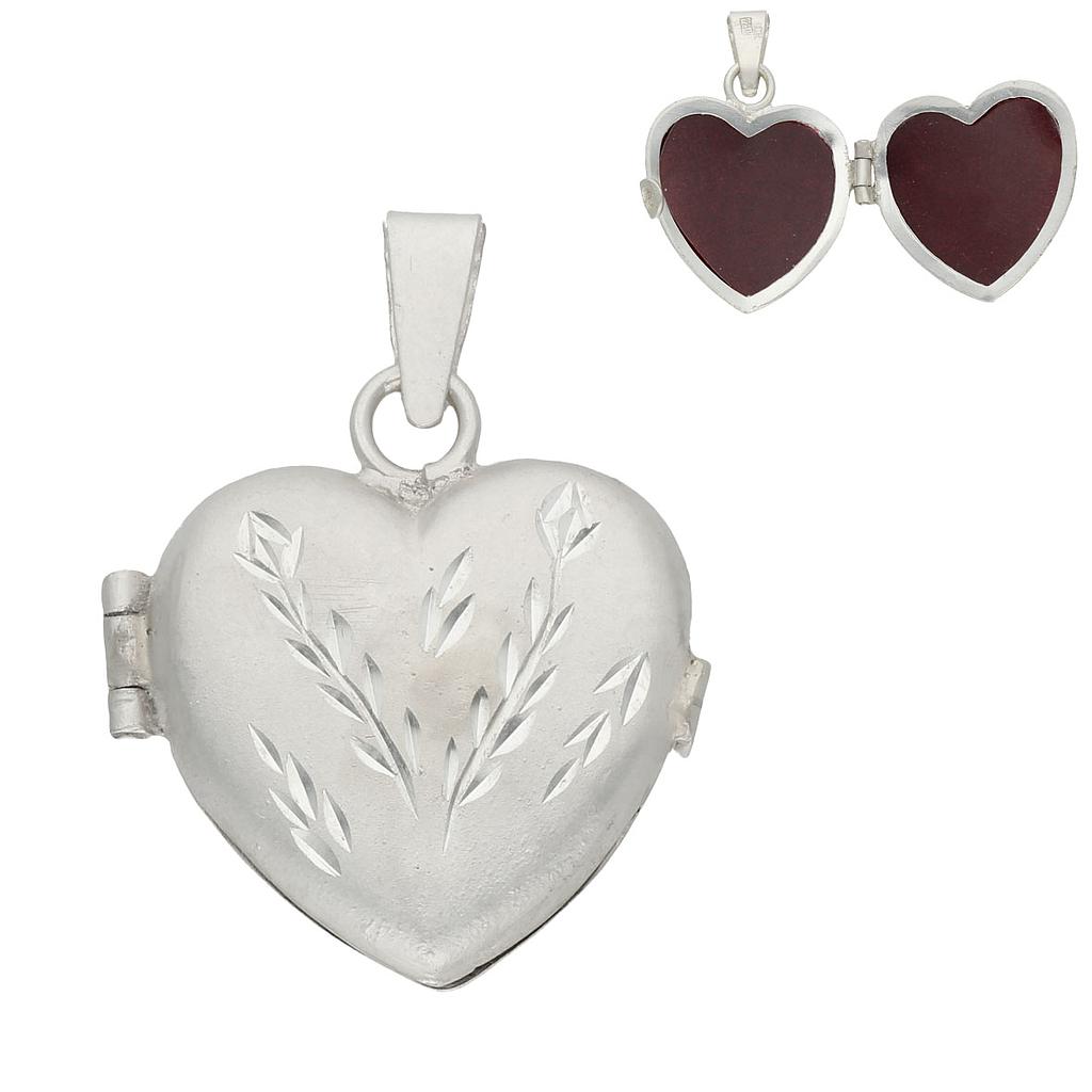 GUARDAPELO CORAZON PLATA 925M - 22X23MM