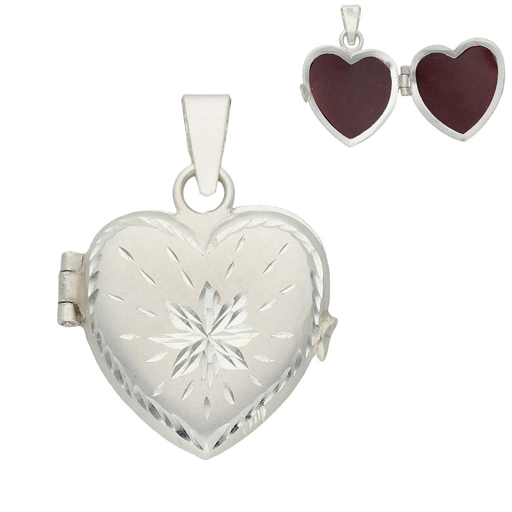 GUARDAPELO CORAZON PLATA 925MM - 22X23MM