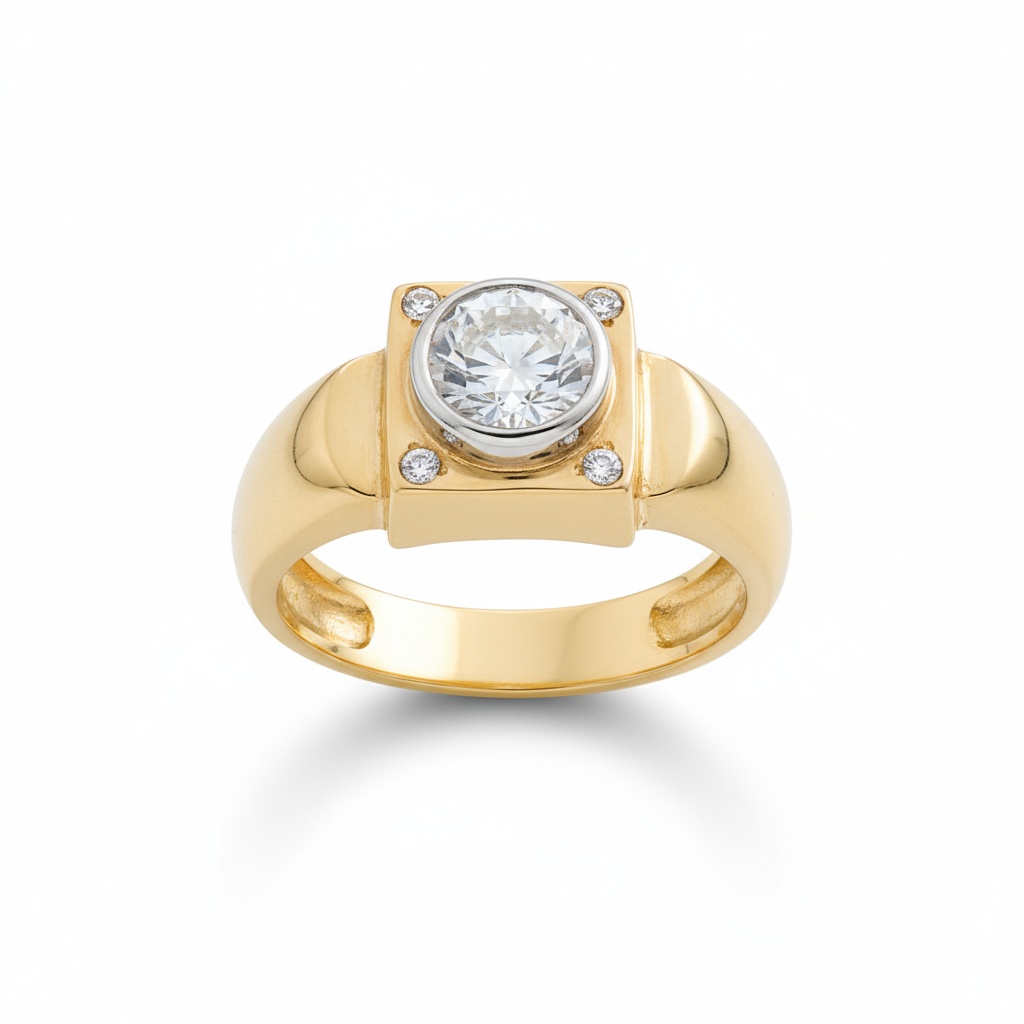 SOLITARIO ORO 18KL CIRCONITAS