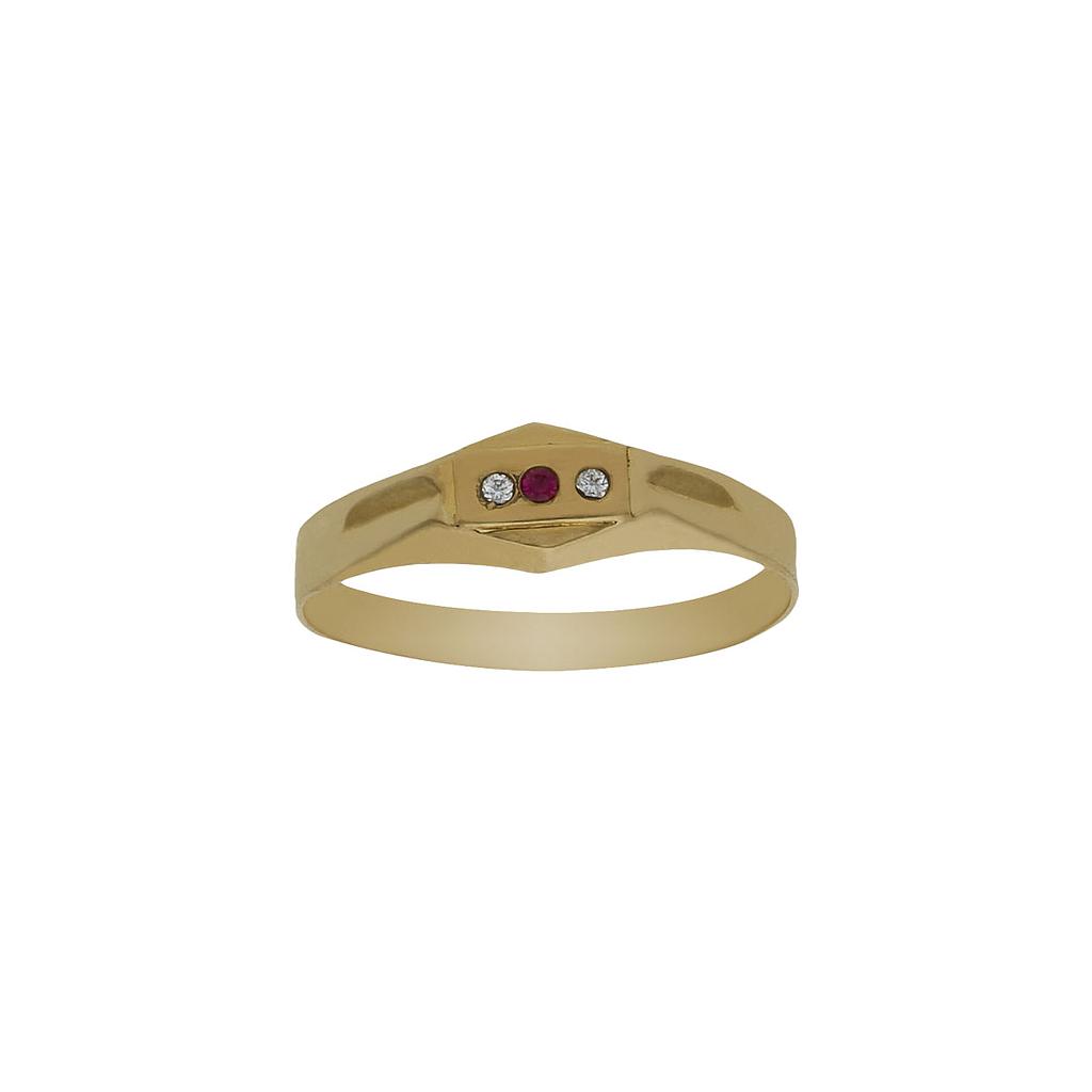 SOLITARIO ORO 18KL TRESILLO BEBE