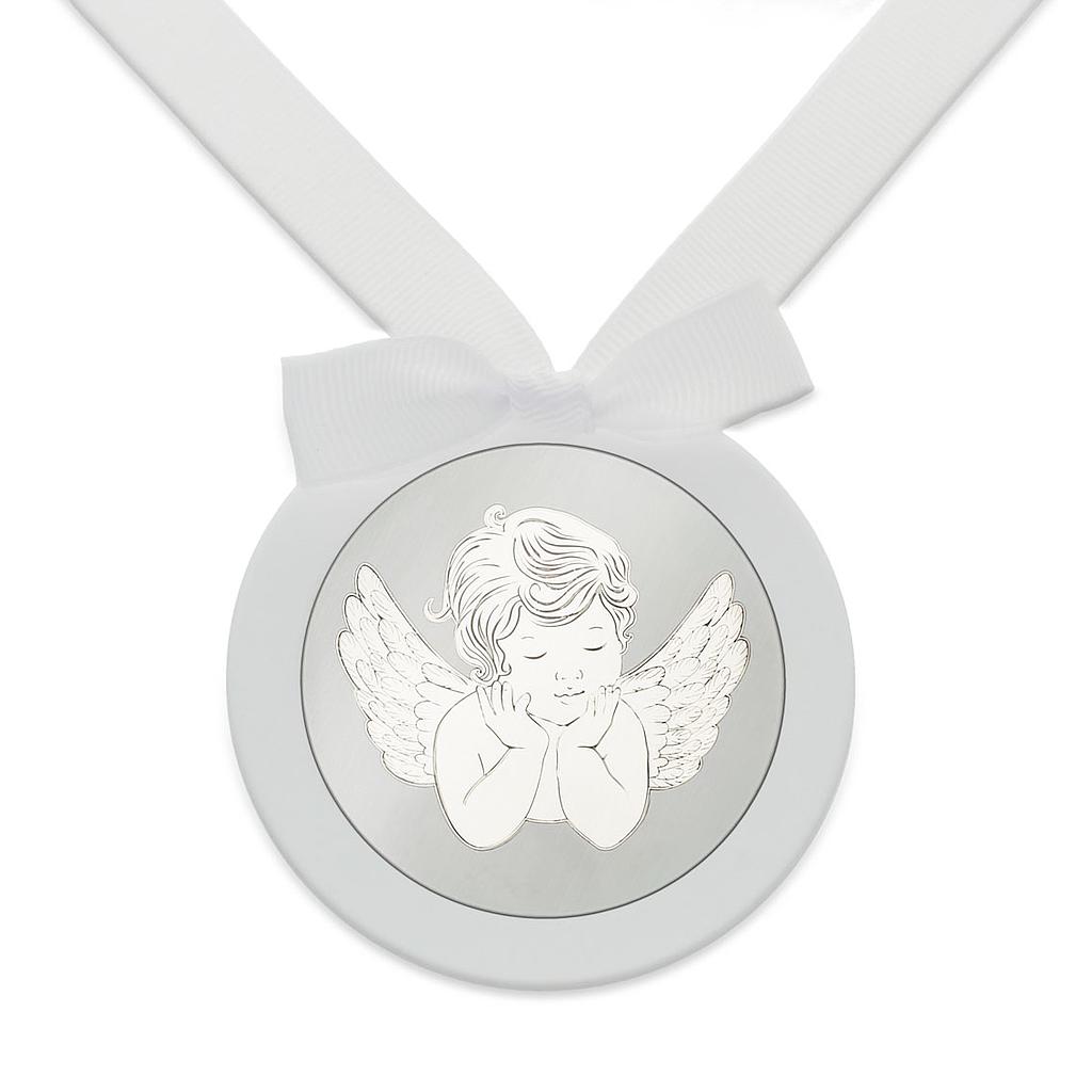 MEDALLA CUNA OVALADA ANGEL PLATA 925MM (copia)