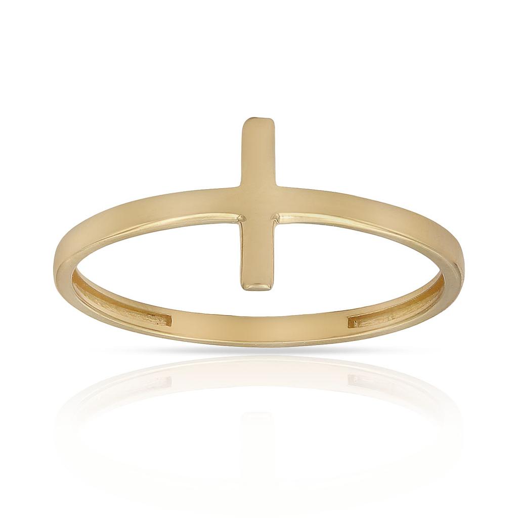 SORTIJA CRUZ ORO 18KL