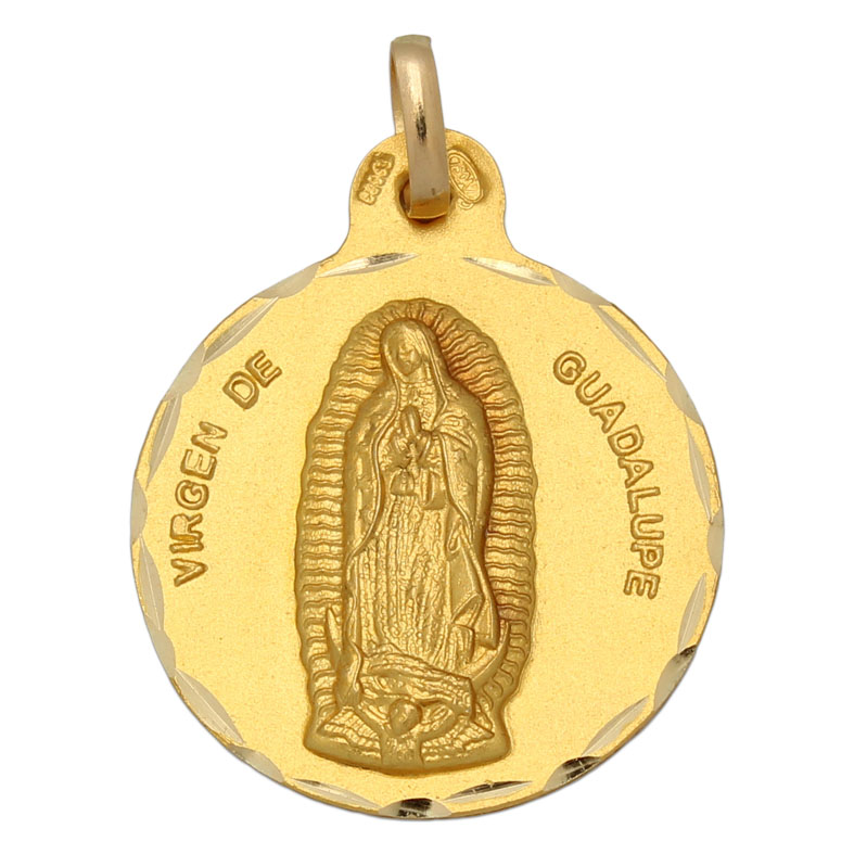 MEDALLA ORO 18 KL VIRGEN DE GUADALUPE - 21MM