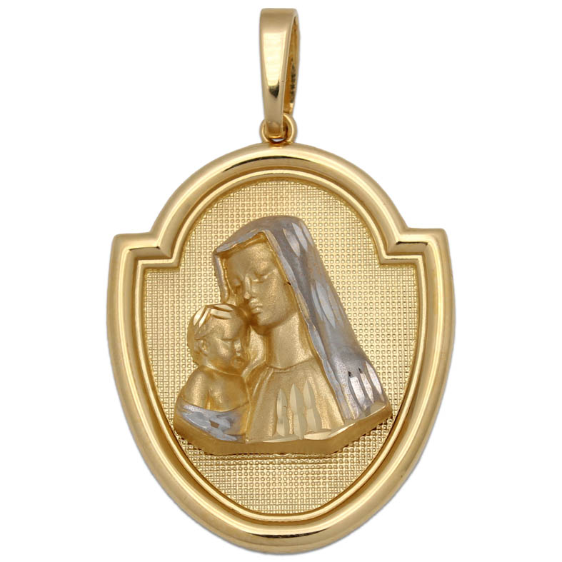 MEDALLA ORO 18KL BICOLOR - 25X32MM