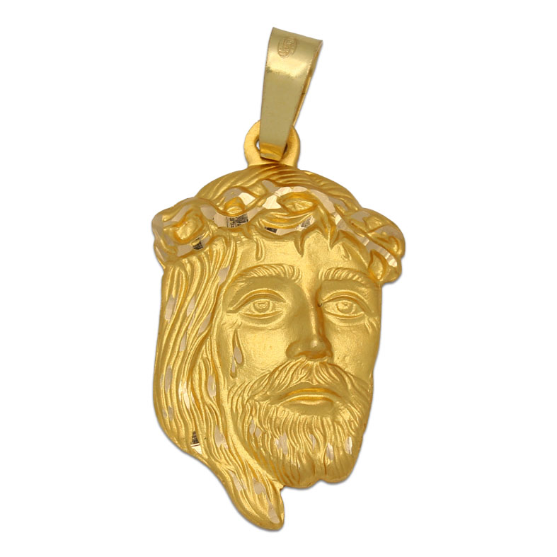 MEDALLA ORO 18KL CARA DE CRISTO - 20X33MM