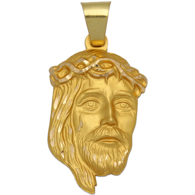 MEDALLA ORO 18KL CARA DE CRISTO - 24X40MM