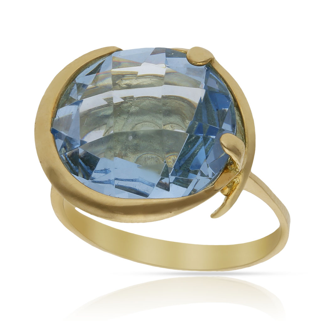 SORTIJA ORO 18KL - PIEDRA AZUL