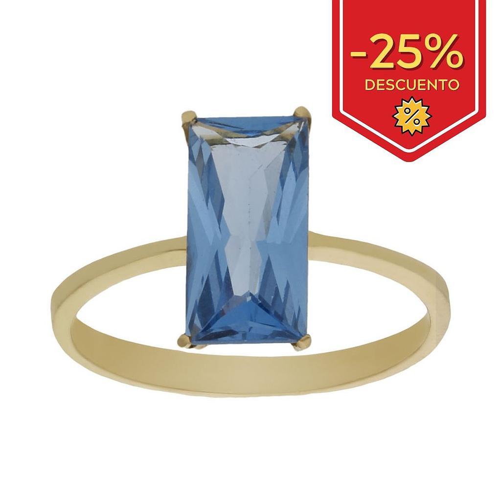 SORTIJA ORO 18KL - PIEDRA AZUL
